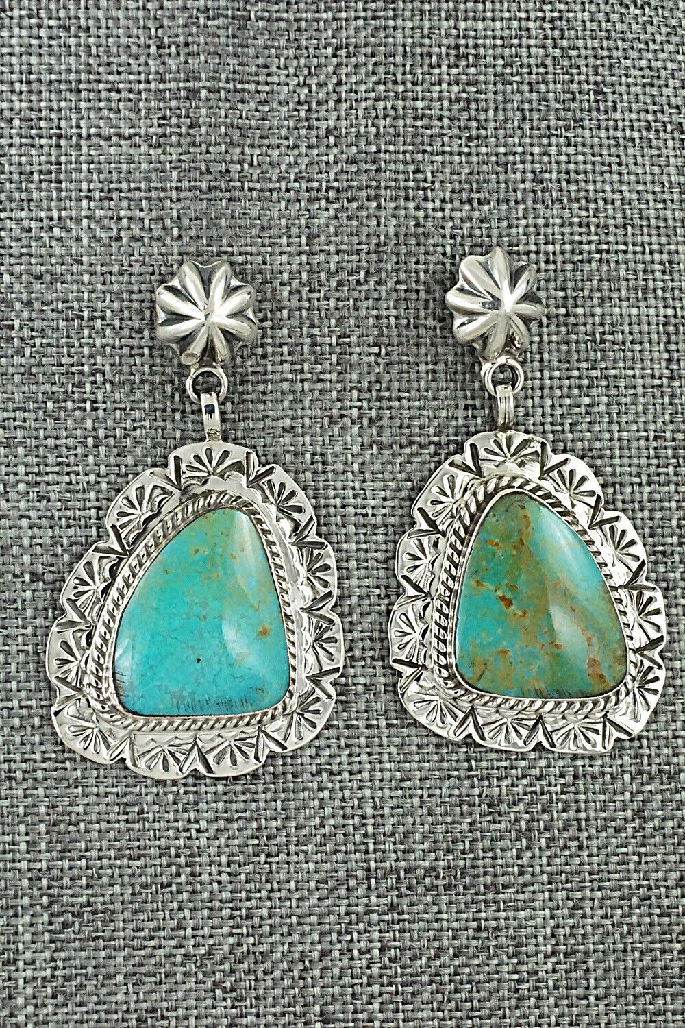 Turquoise & Sterling Silver Earrings - Phyllis Smith