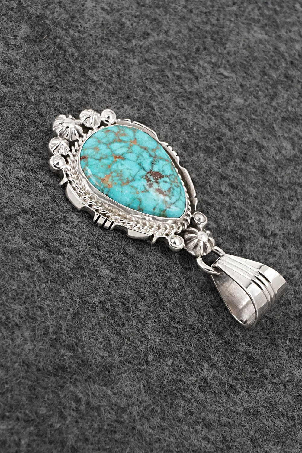 Turquoise & Sterling Silver Pendant - Daniel Benally