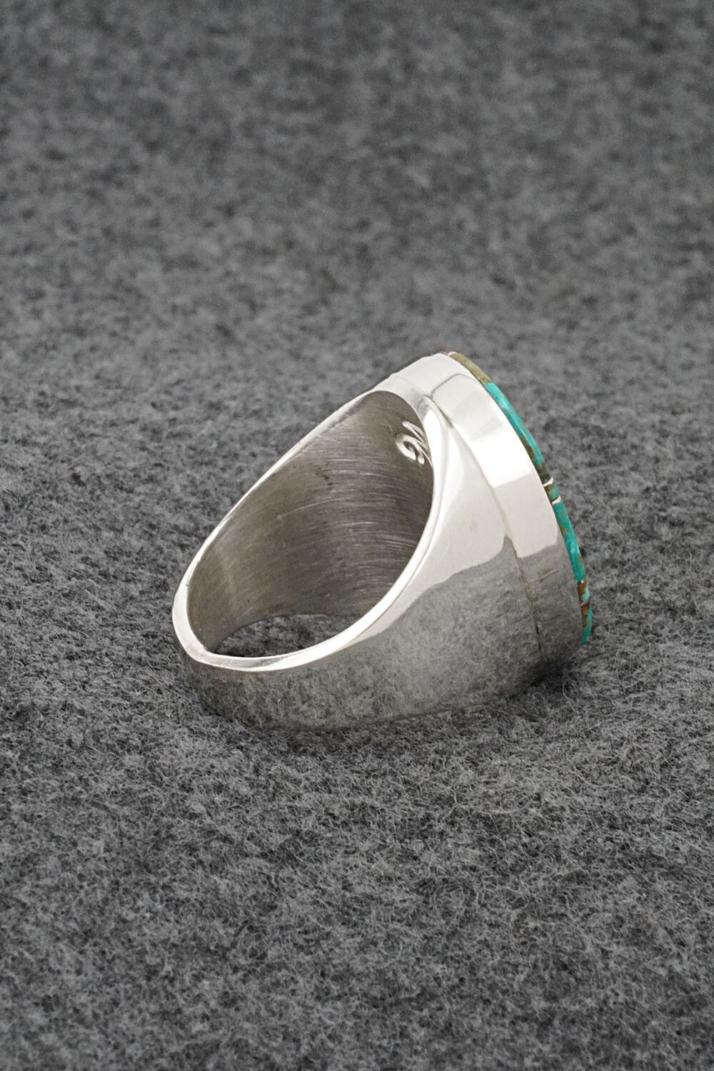 Turquoise & Sterling Silver Ring - Wilbert Gray - Size 9.5