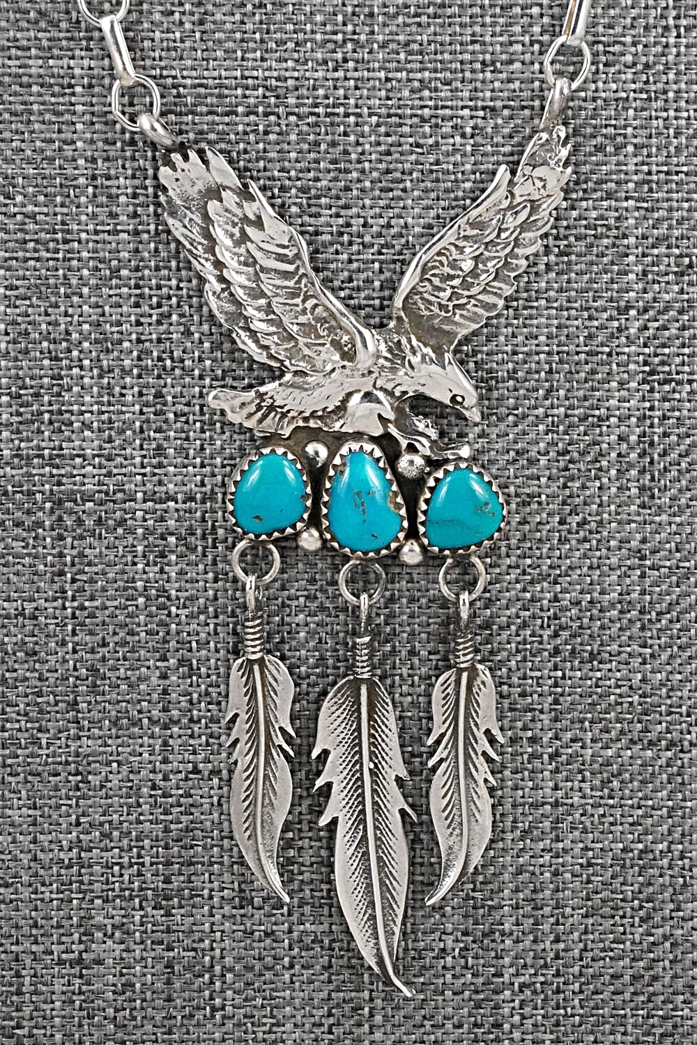 Turquoise & Sterling Silver Necklace - Henry Attakai