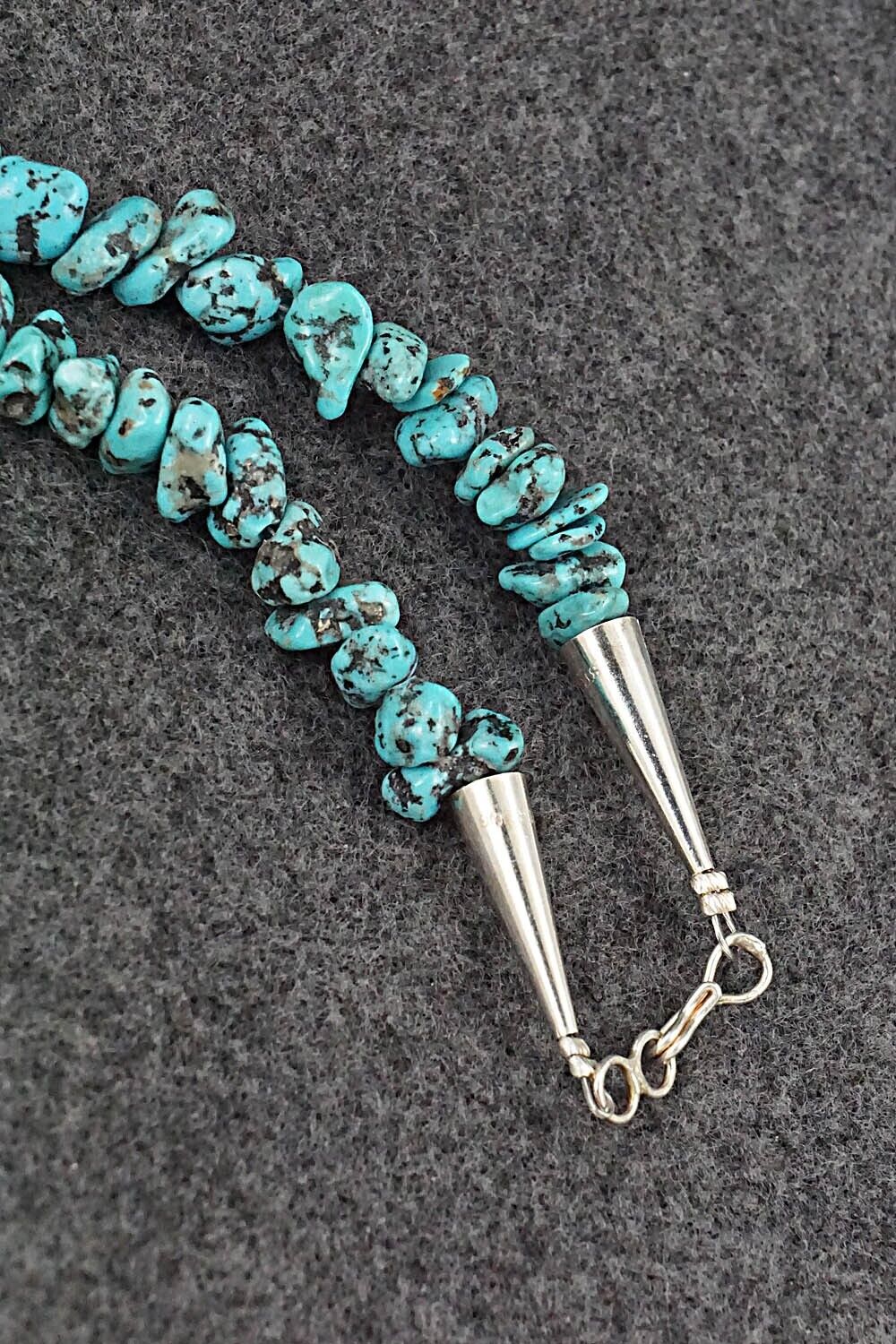 Turquoise & Sterling Silver Necklace 22" - Louise Joe