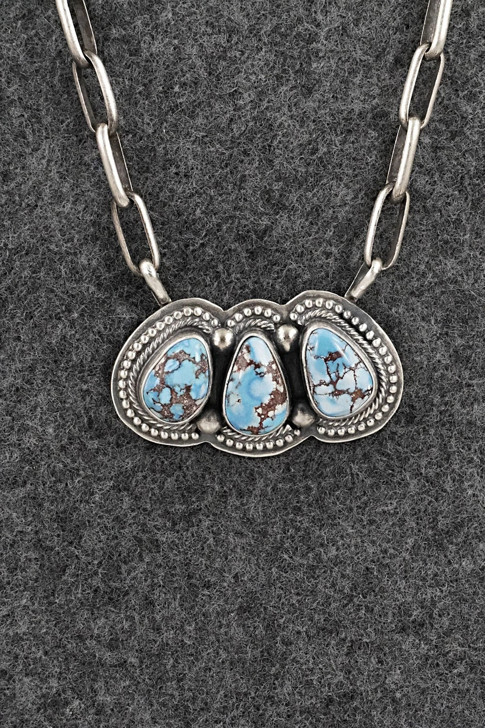 Turquoise & Sterling Silver Necklace - Kathleen Livingston