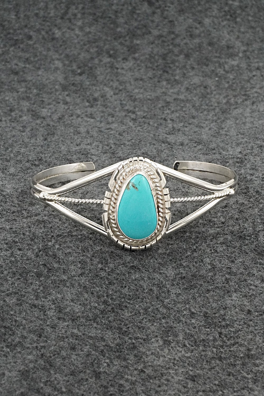 Turquoise & Sterling Silver Bracelet - Peggy Skeets