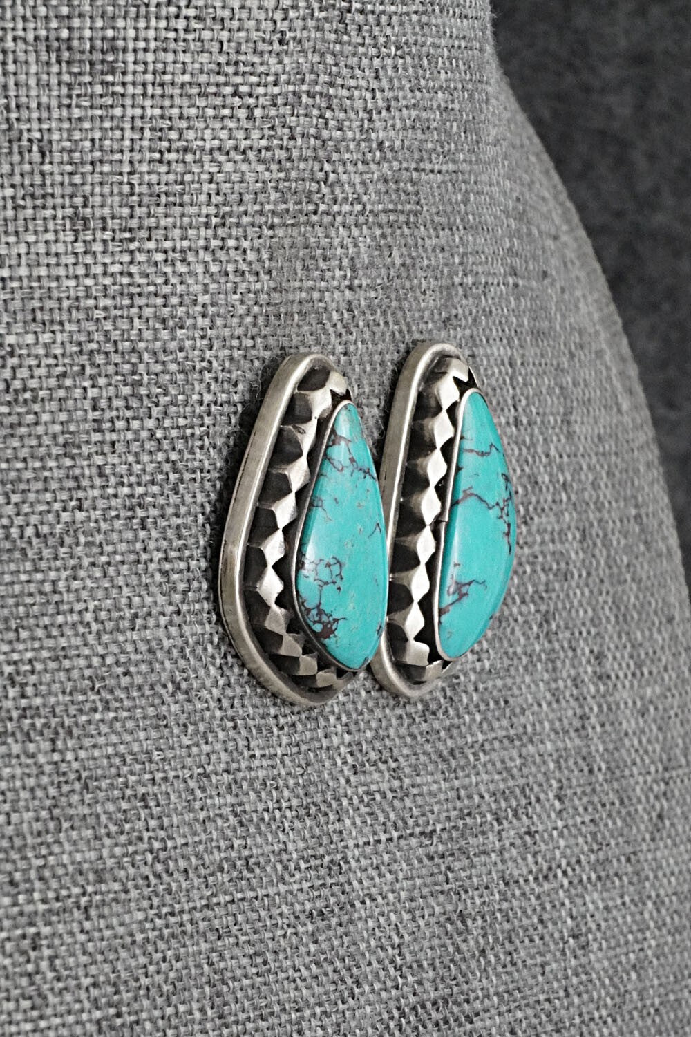 Turquoise & Sterling Silver Earrings - Sharon McCarthy