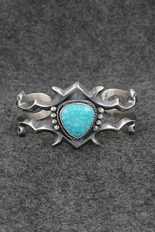 Turquoise & Sterling Silver Bracelet - Harrison Bitsue