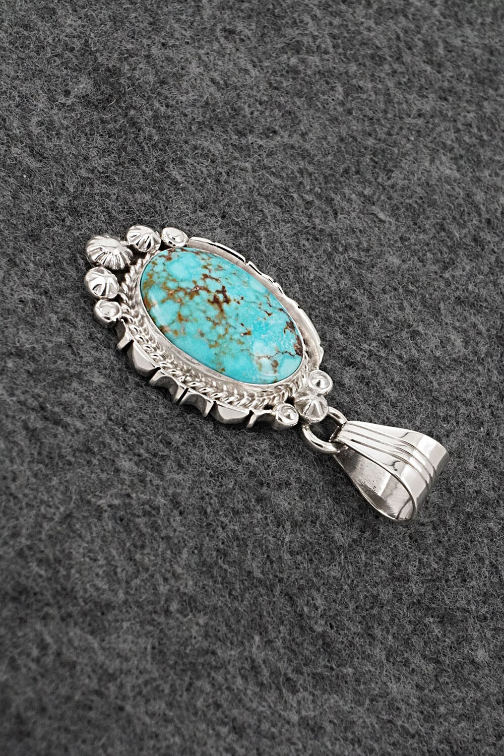 Turquoise & Sterling Silver Pendant - Daniel Benally
