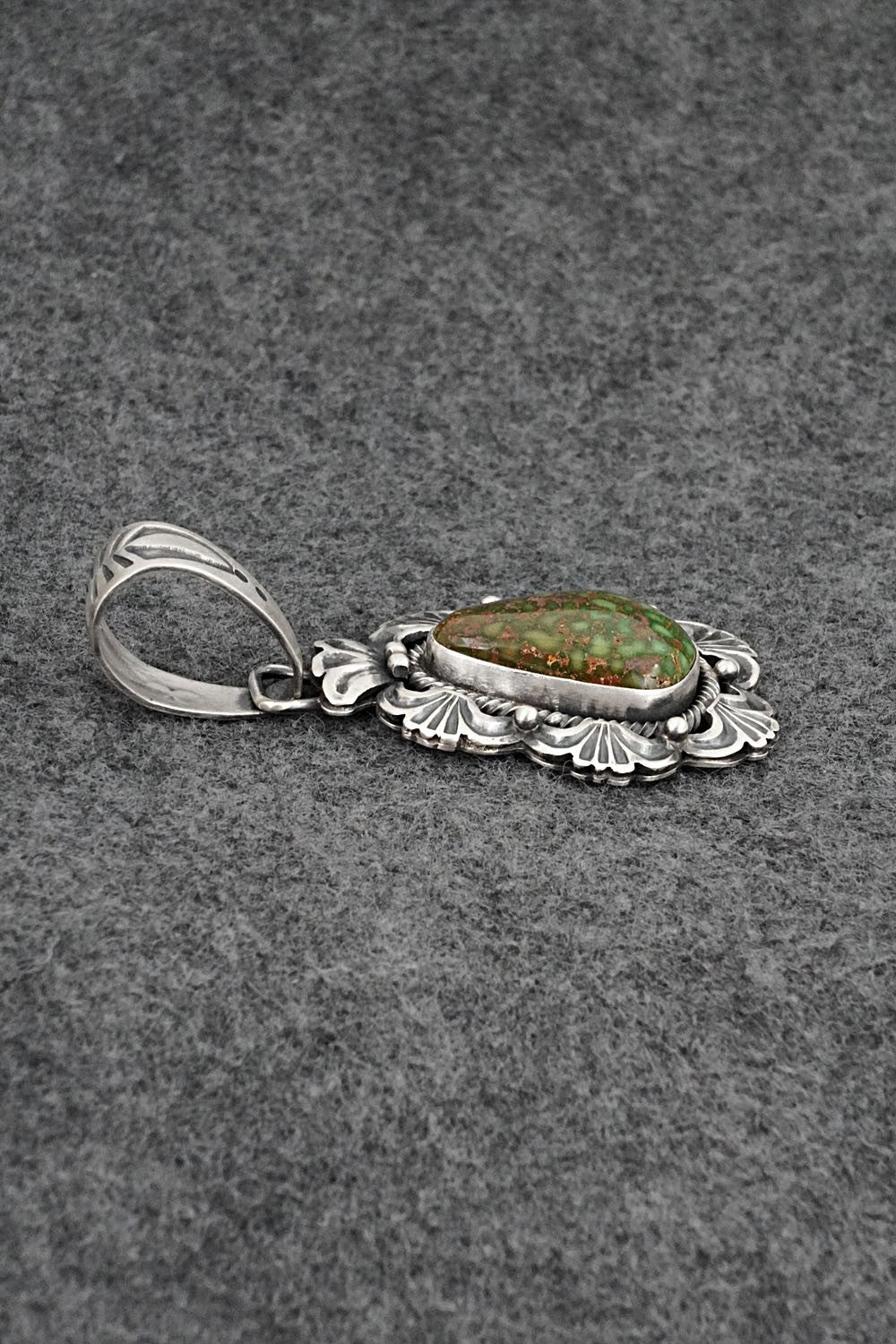 Turquoise & Sterling Silver Pendant - Mark Yazzie