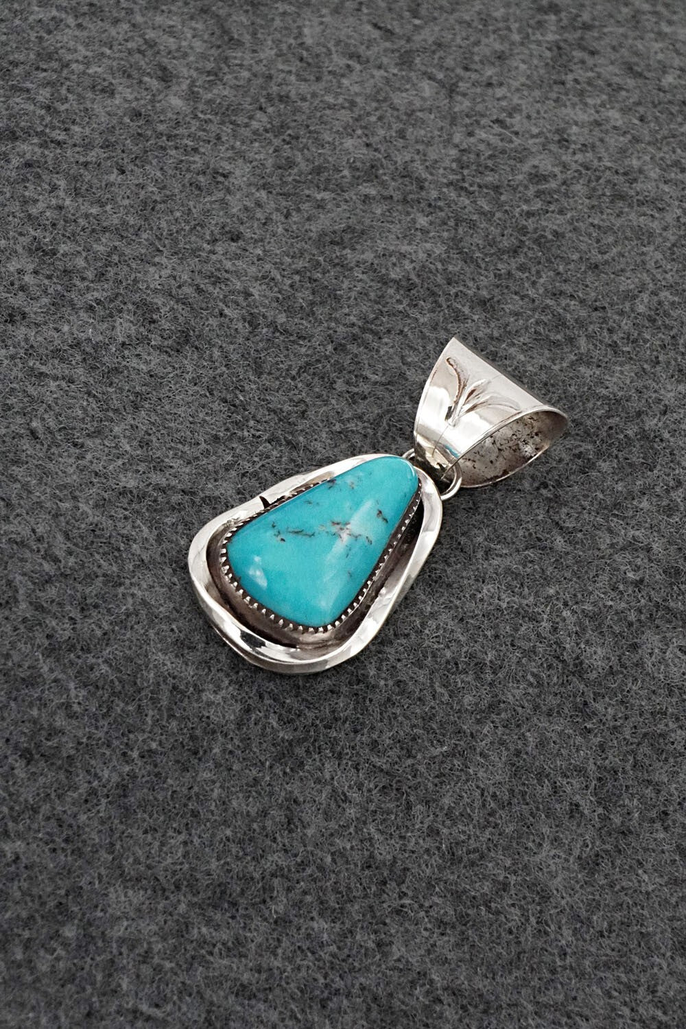 Turquoise & Sterling Silver Pendant - Ernest Hawthorne