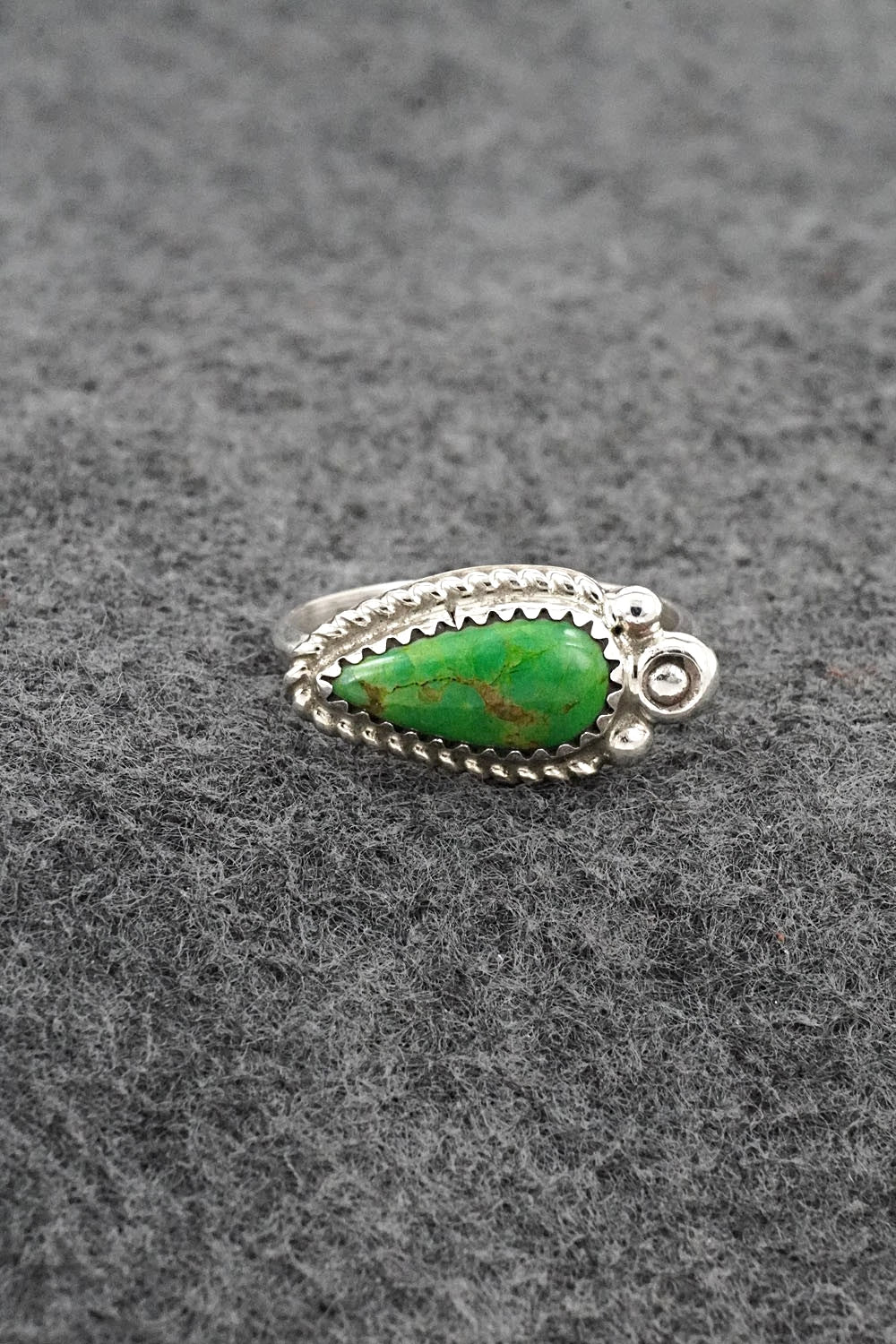 Turquoise & Sterling Silver Ring - Cody Nez - Size 8