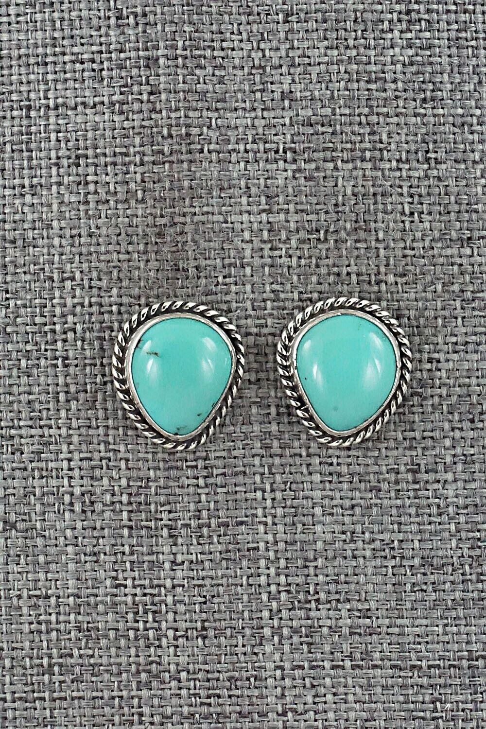 Turquoise & Sterling Silver Earrings - Marco Begaye