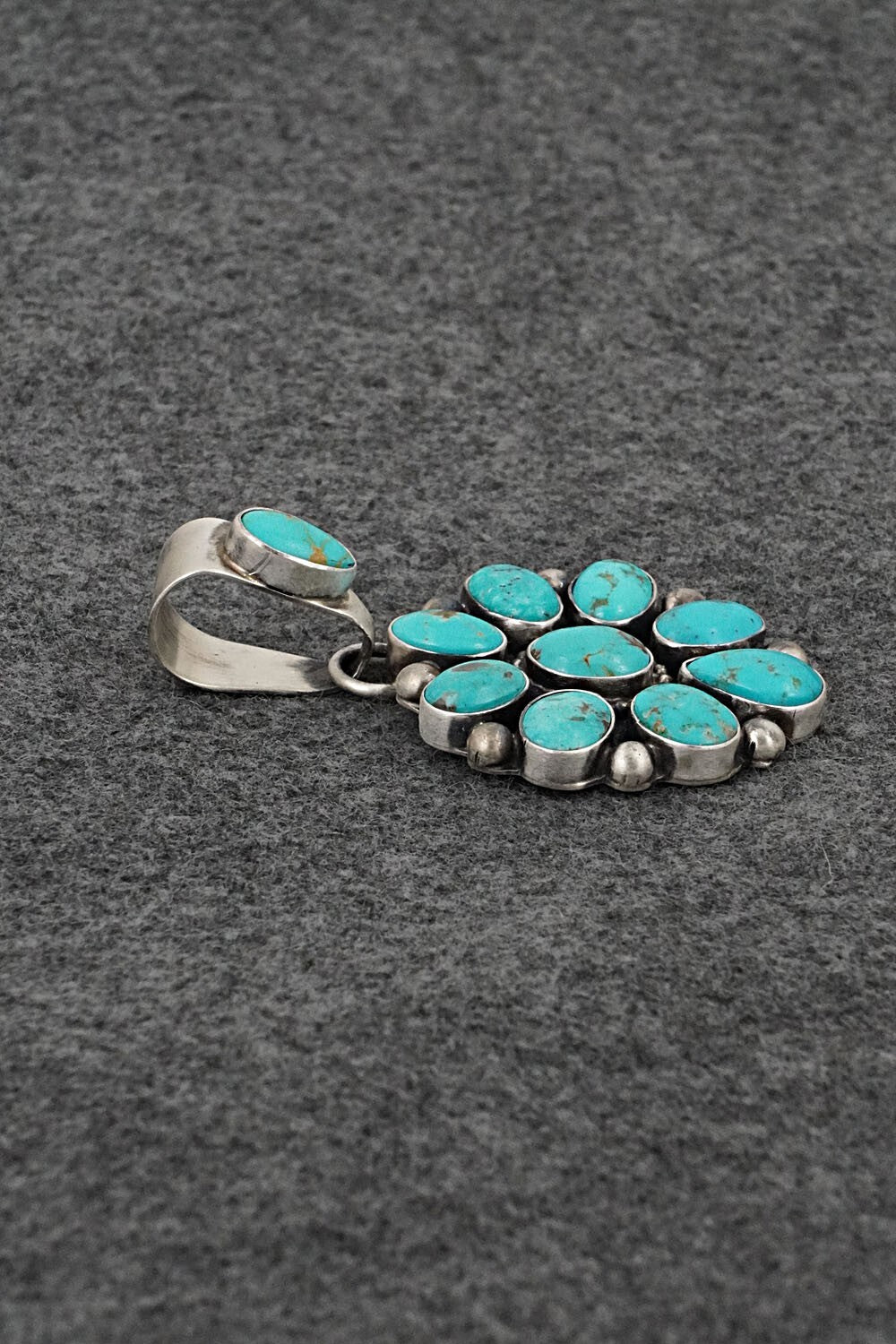 Turquoise & Sterling Silver Pendant - Kathleen Livingston