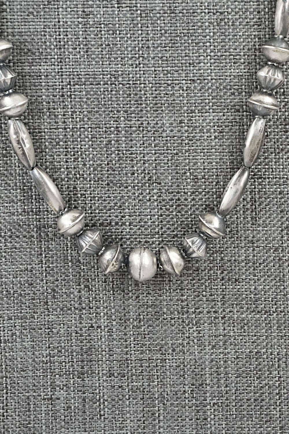 Sterling Silver Navajo Pearl Necklace 22" - Vintage