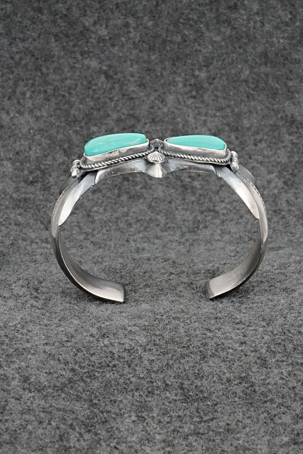 Turquoise & Sterling Silver Bracelet - Harrison Bitsue