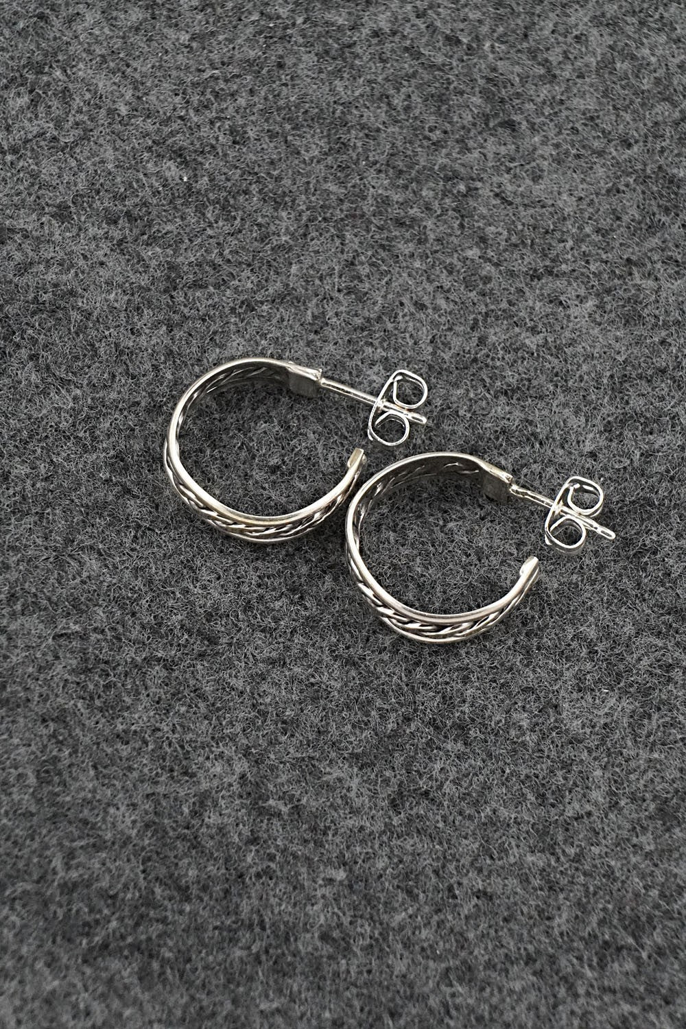Sterling Silver Hoop Earrings - Elaine Tahe
