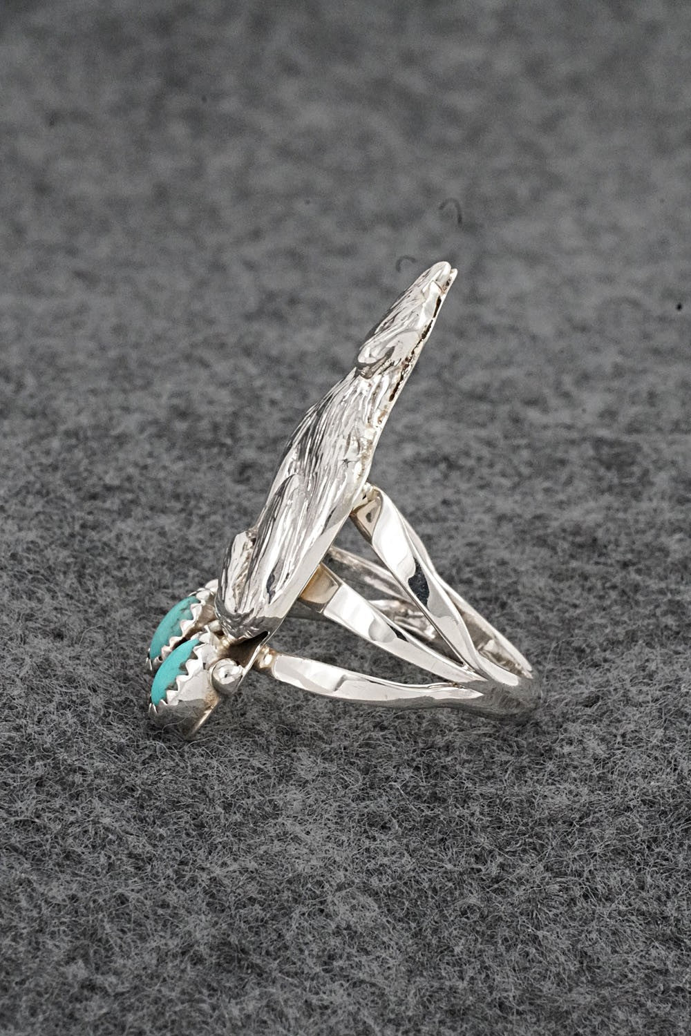 Turquoise & Sterling Silver Ring - Robert Martinez - Size 6.5