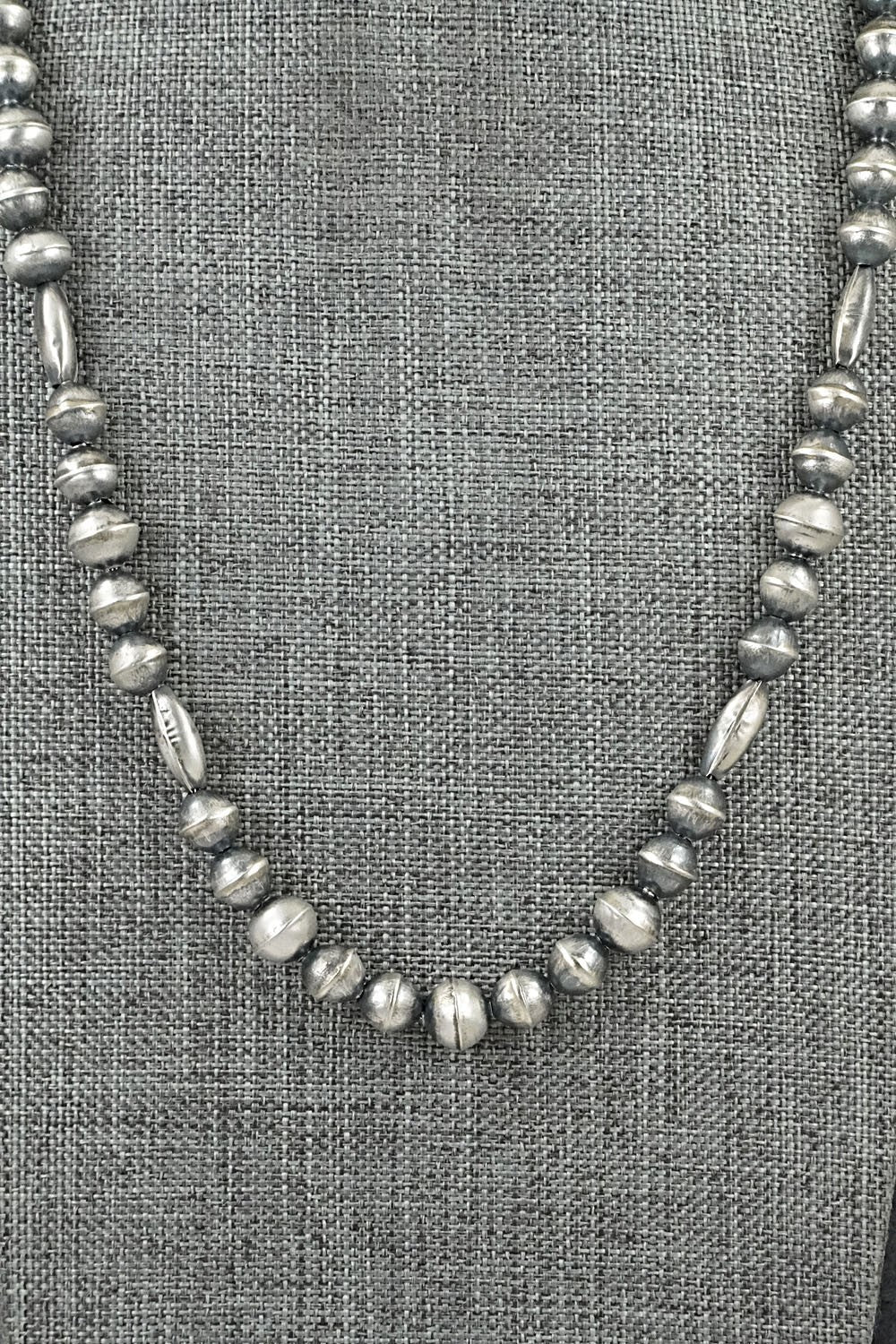 Sterling Silver Navajo Pearl Necklace 20" - Vintage