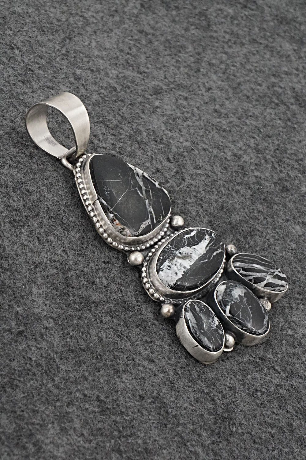 White Buffalo & Sterling Silver Pendant - Bobby Johnson