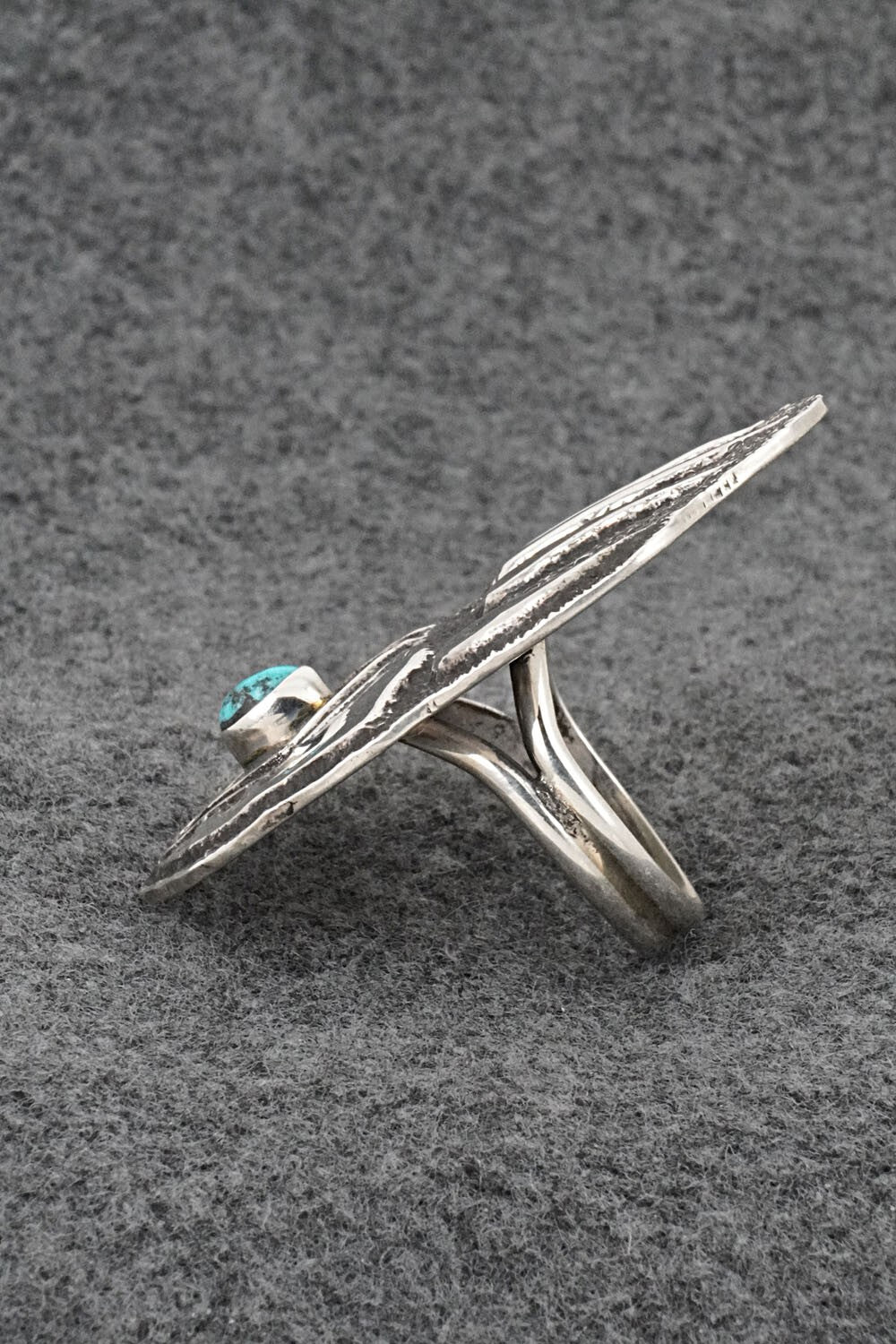Turquoise & Sterling Silver Ring - Virgil Reeder - 12