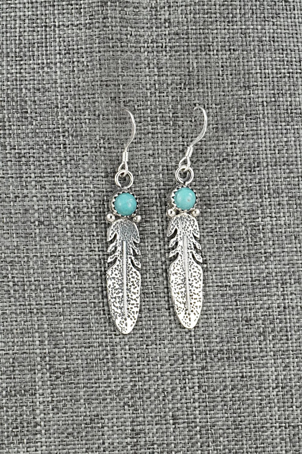 Turquoise & Sterling Silver Earrings - Adelarae Yazzie
