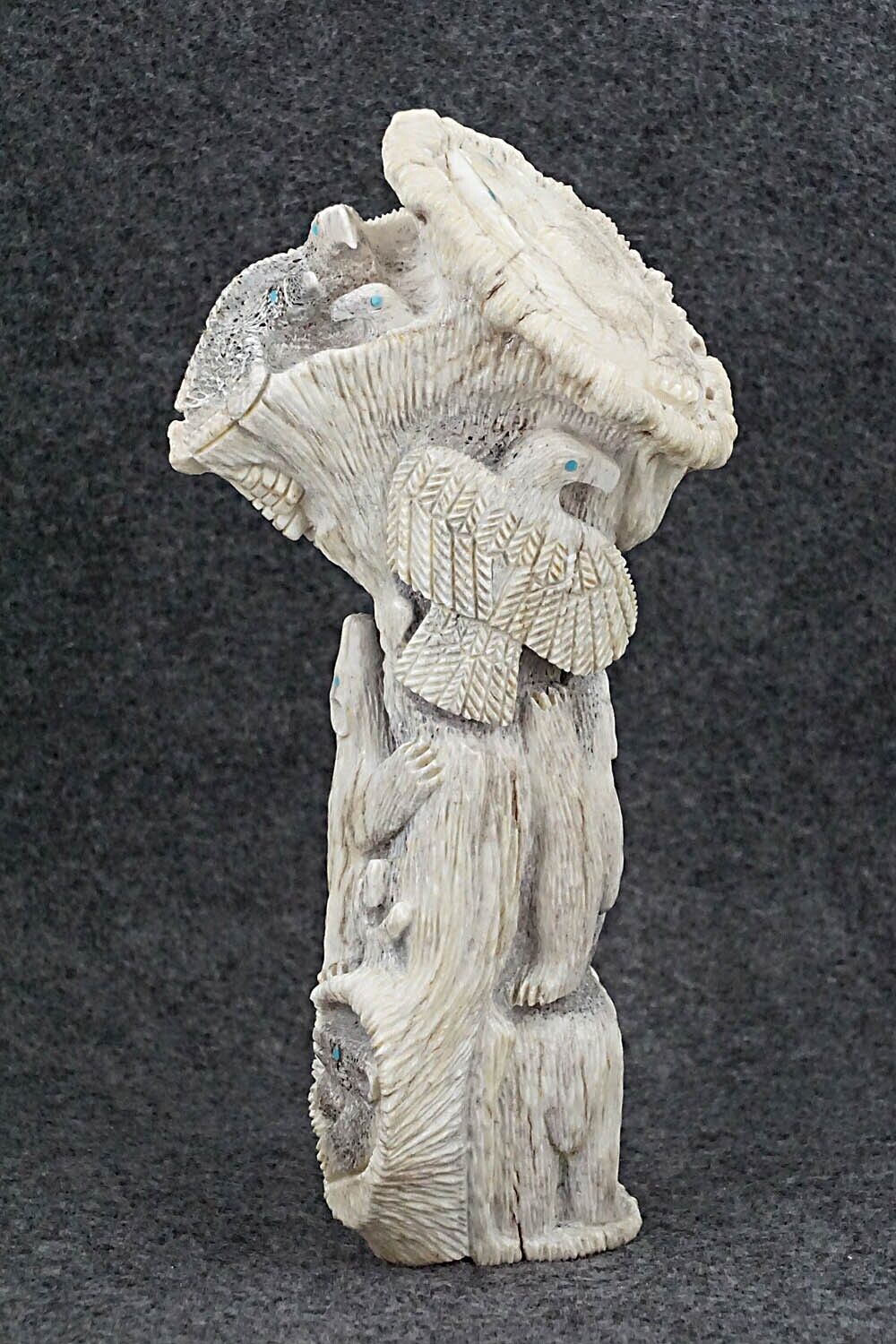 Bears & Eagles Zuni Fetish Carving - Destry Siutza