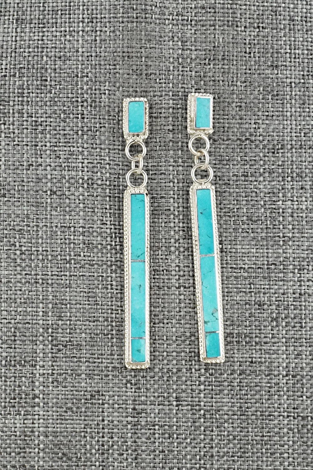 Turquoise & Sterling Silver Earrings - Ricky Booqua