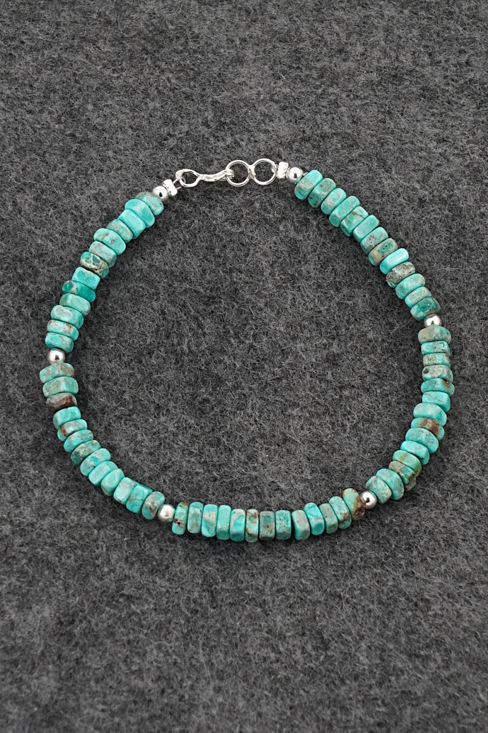 Turquoise & Sterling Silver Bracelet - Doreen Jake