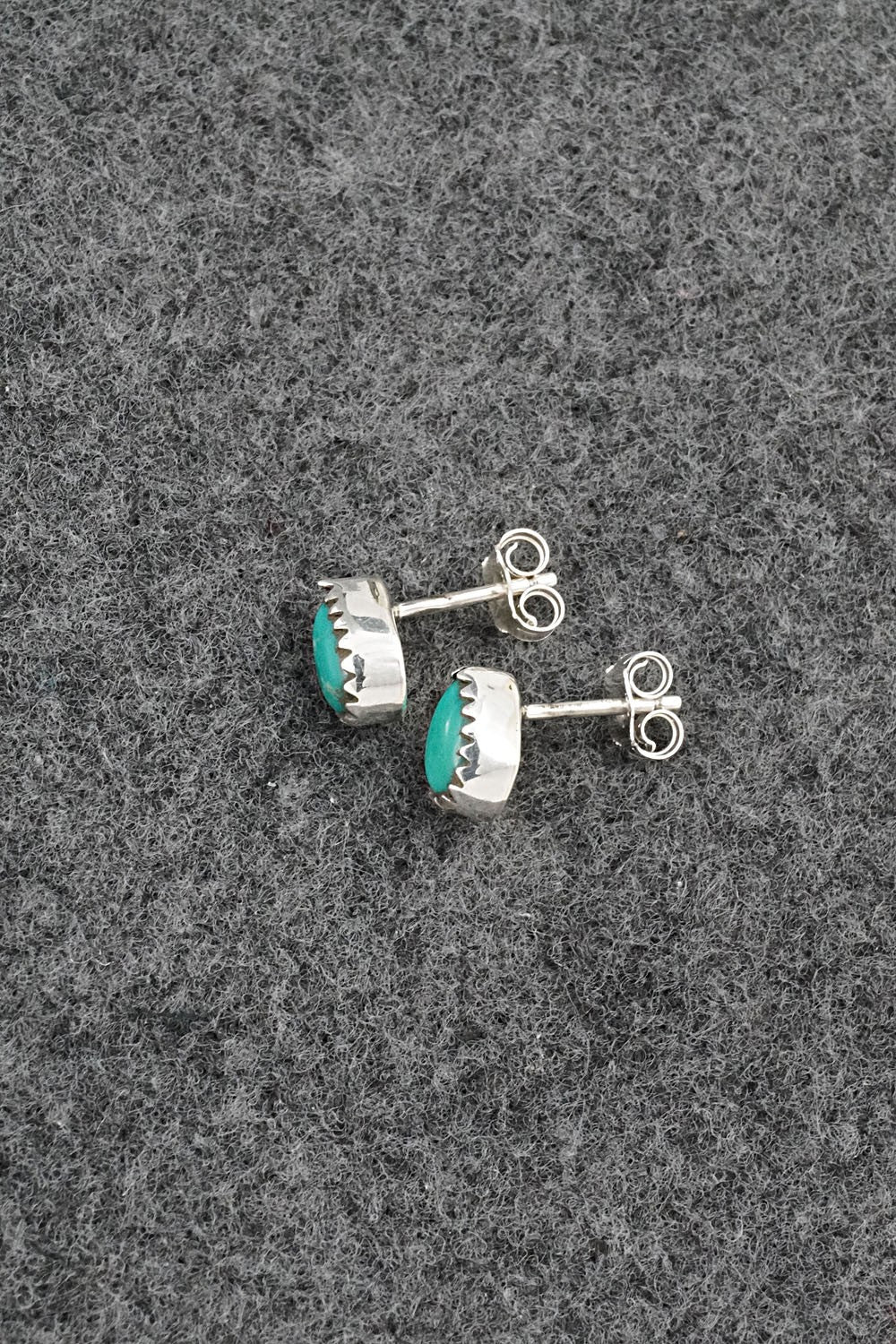Turquoise & Sterling Silver Earrings - Gerald Joe