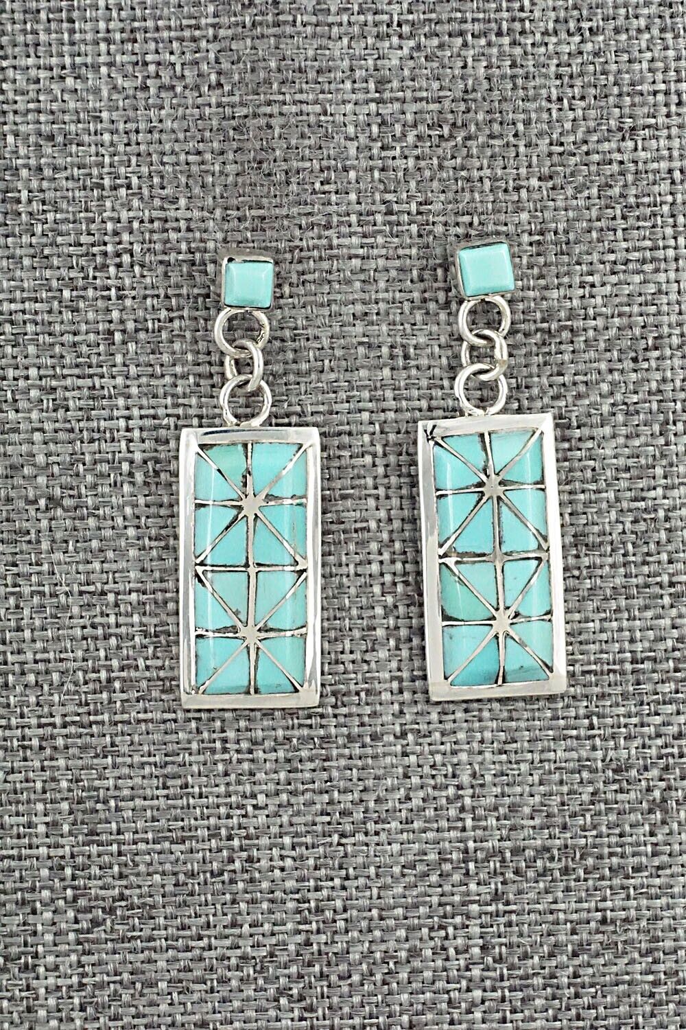 Turquoise & Sterling Silver Earrings - Gloria Tucson