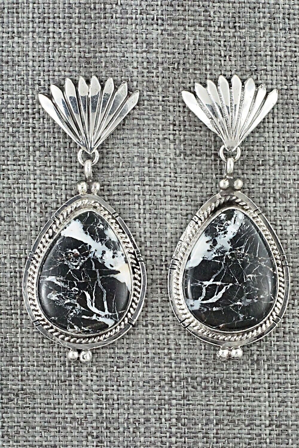 White Buffalo & Sterling Silver Earrings - Annie Spencer