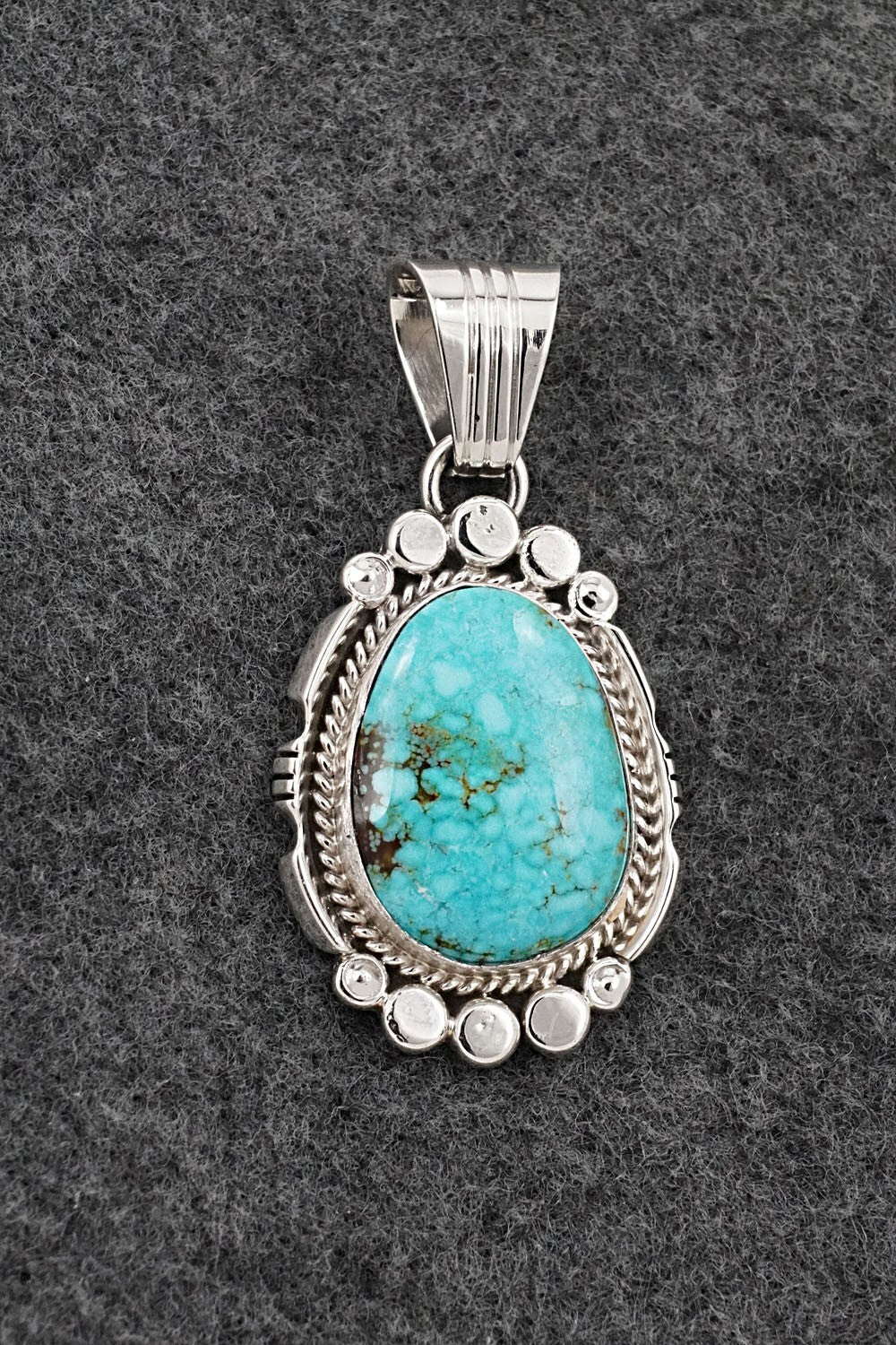 Turquoise & Sterling Silver Pendant - Daniel Benally