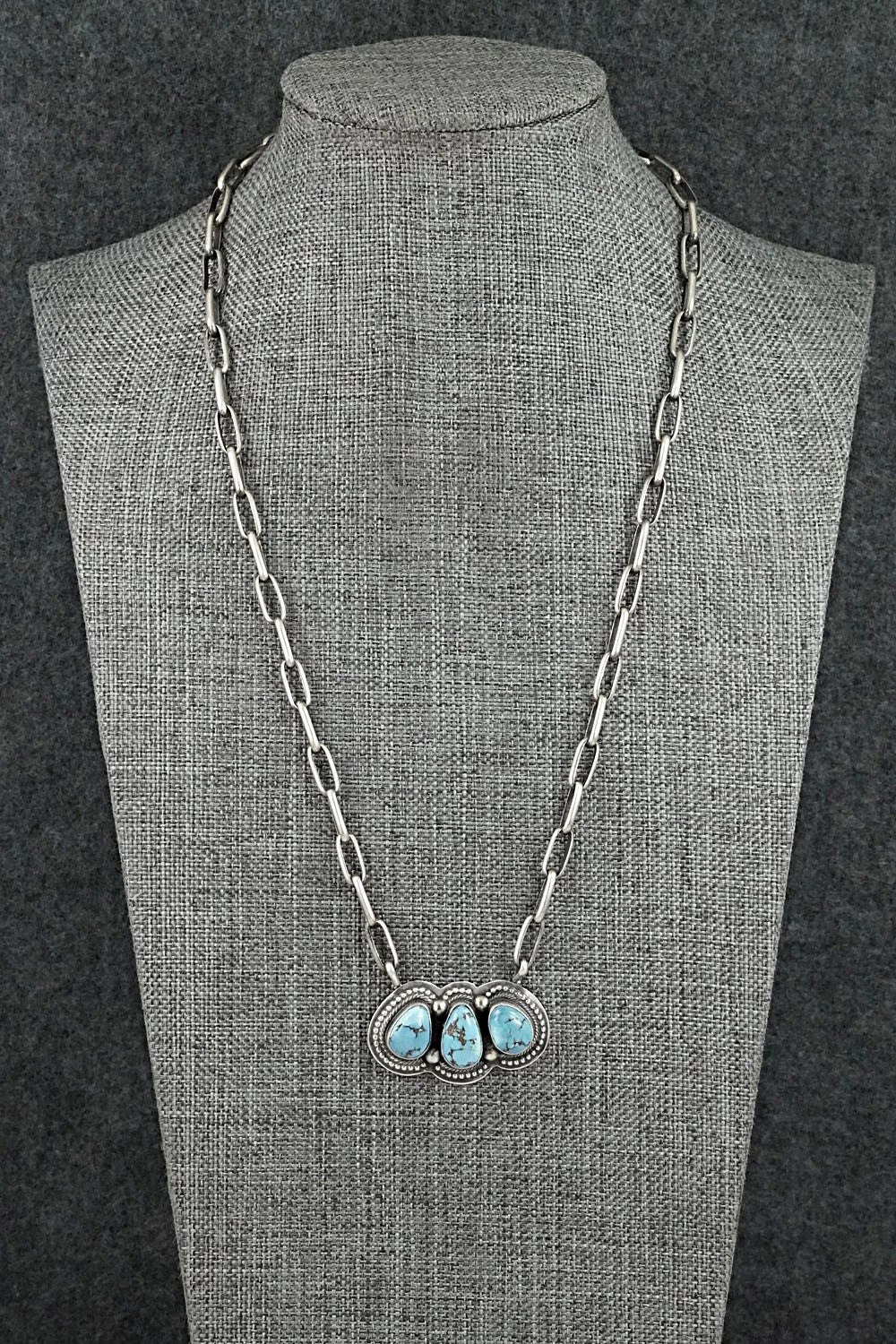 Turquoise & Sterling Silver Necklace - Kathleen Livingston