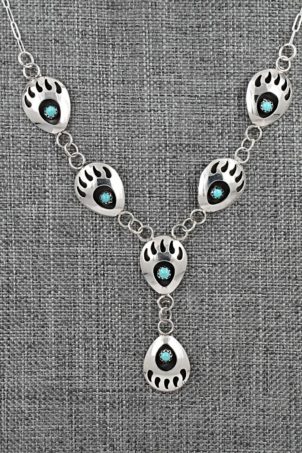 Turquoise & Sterling Silver Necklace - Leta Parker