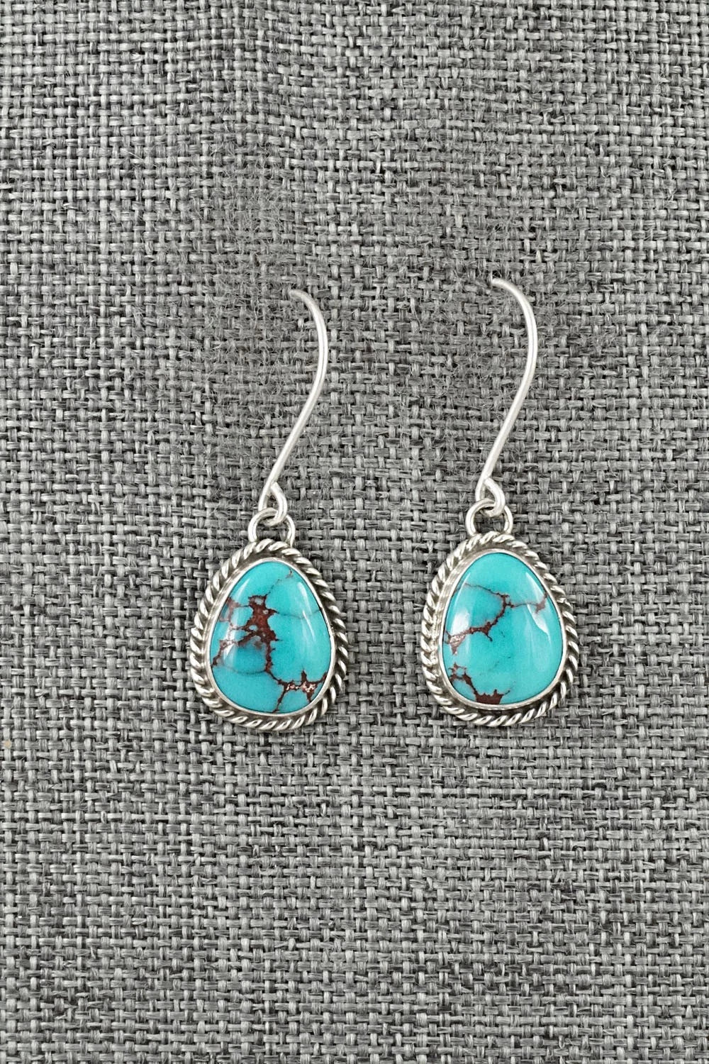 Turquoise & Sterling Silver Earrings - Eugene Gruber