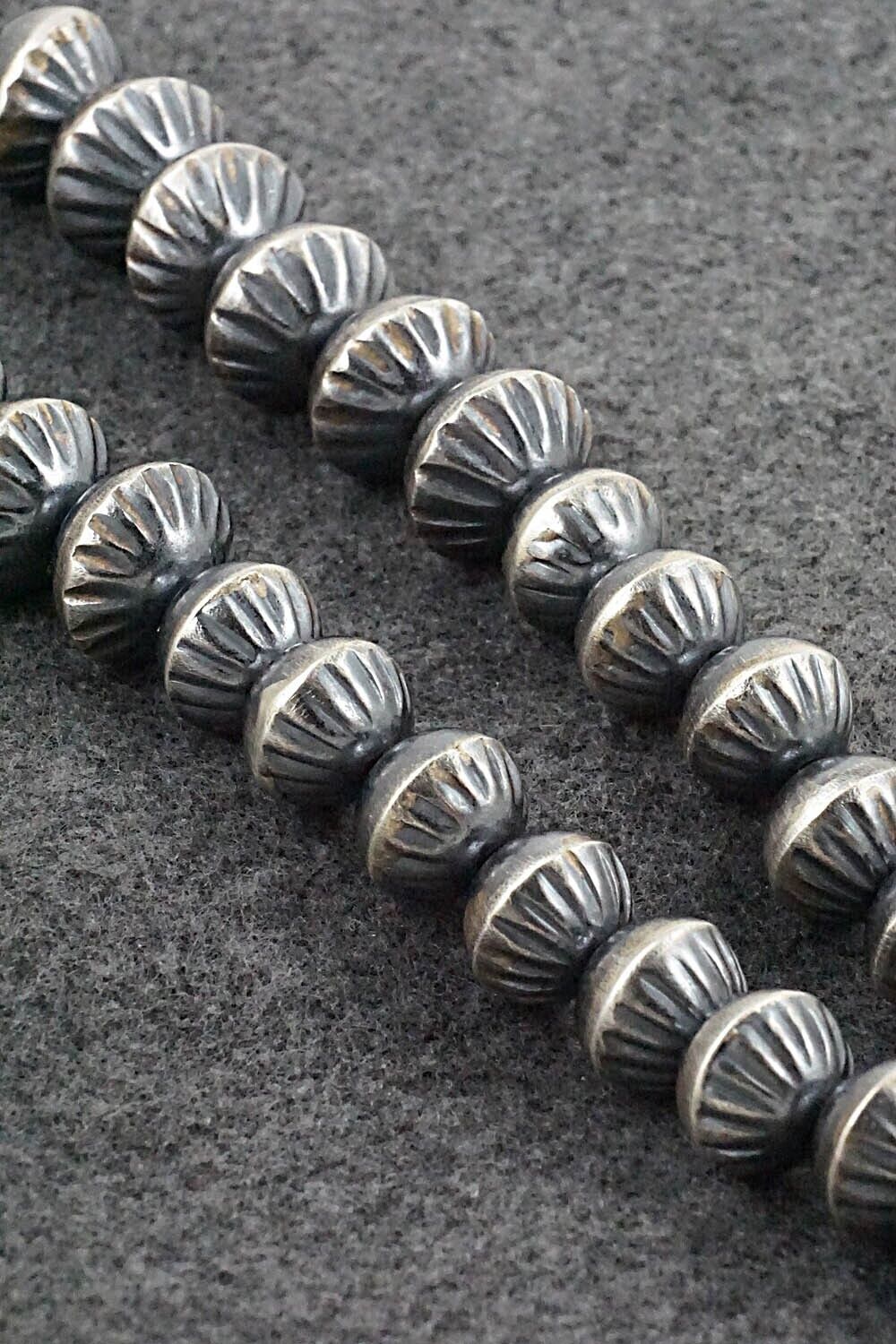 Navajo Pearl Sterling Silver Necklace Set - Virginia Tso