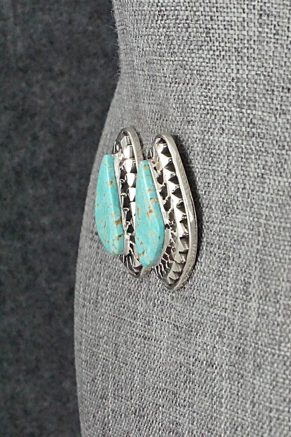 Turquoise & Sterling Silver Earrings - Sharon McCarthy