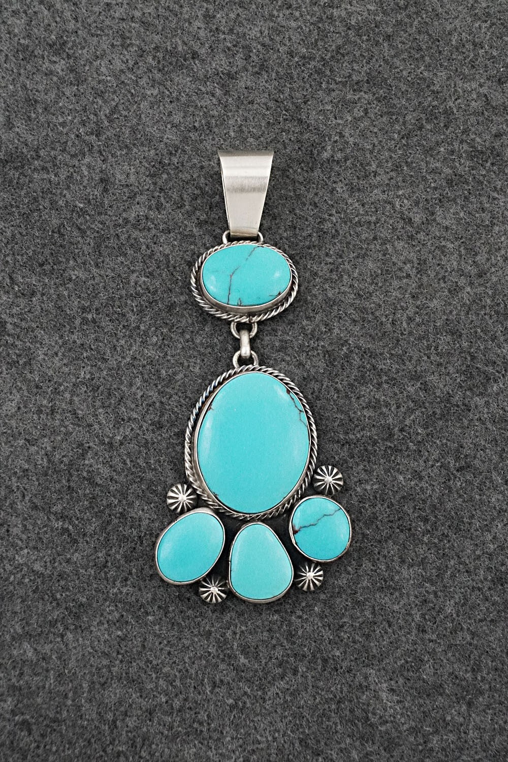 Turquoise & Sterling Silver Pendant - Paul Livingston