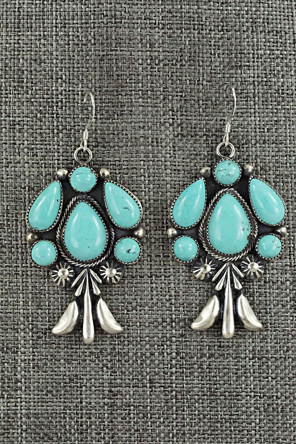 Turquoise & Sterling Silver Earrings - Bobby Platero