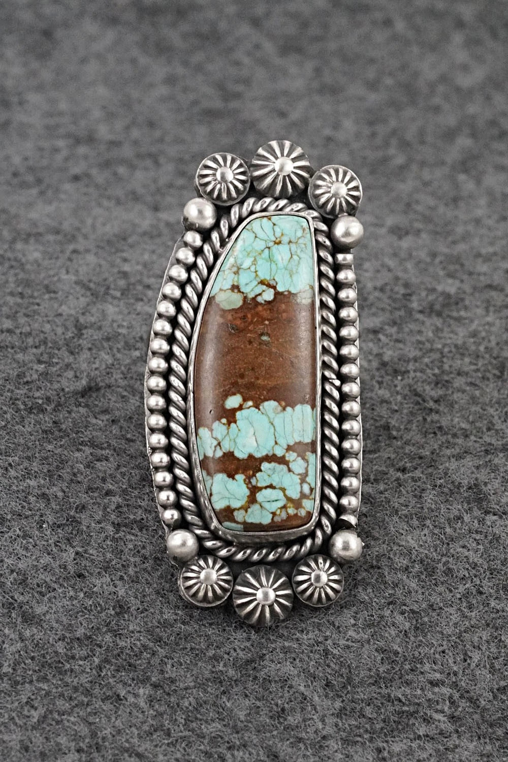 Turquoise & Sterling Silver Ring - Michael Calladitto - Size 9