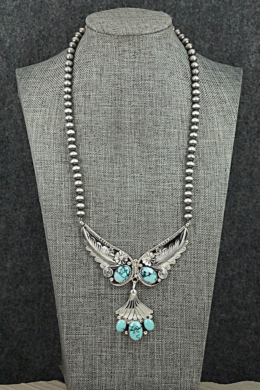 Turquoise & Sterling Silver Necklace - Henry Attakai