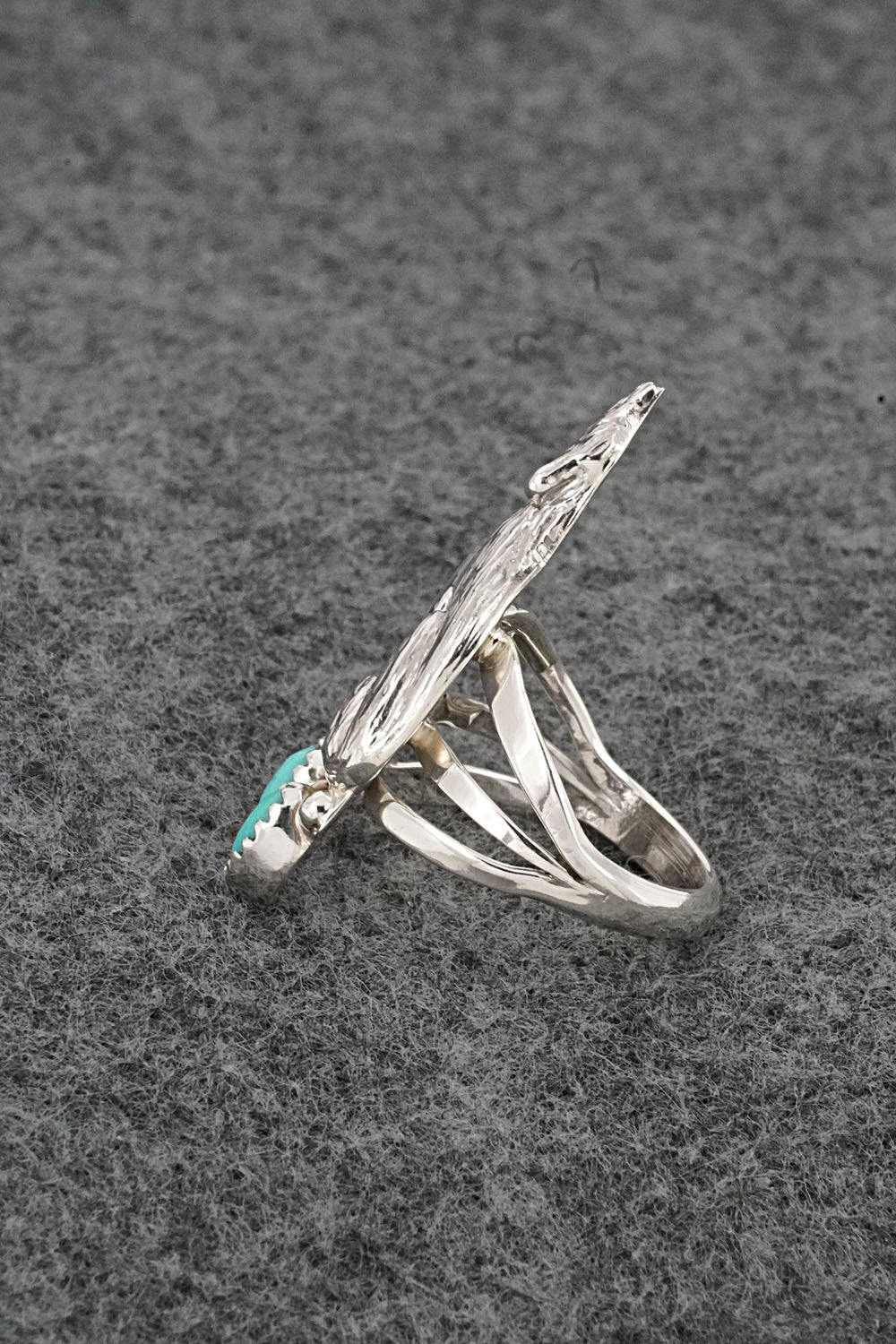 Turquoise & Sterling Silver Ring - Robert Martinez - Size 6.75
