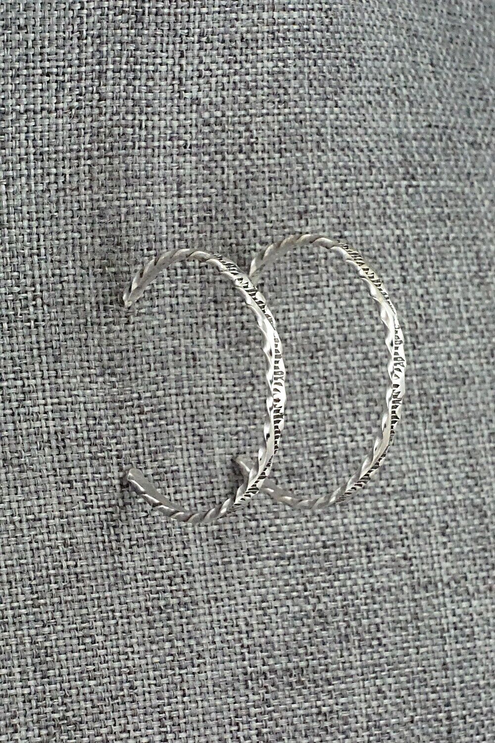 Sterling Silver Hoop Earrings - Elaine Tahe