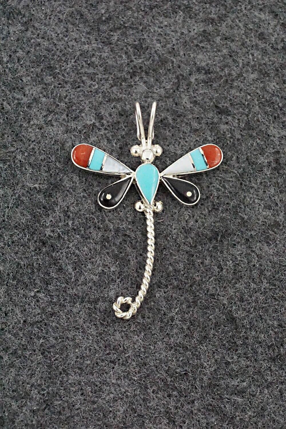 Multi-Stone & Sterling Silver Pendant - Lyndon Ahiyite