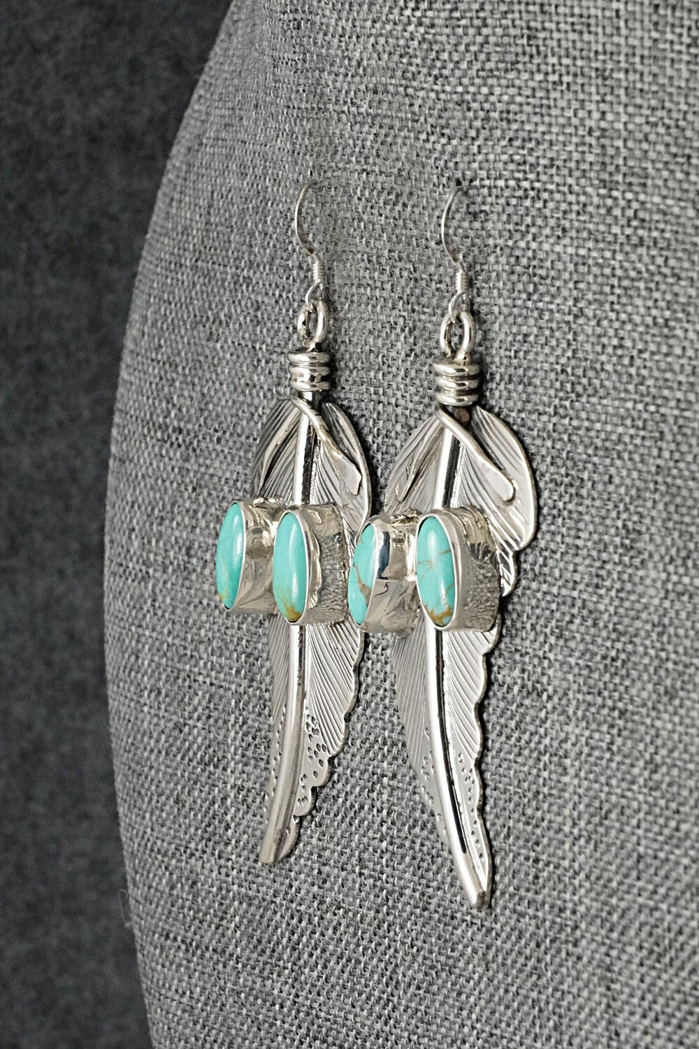 Turquoise & Sterling Silver Earrings - Darryl Delgarito