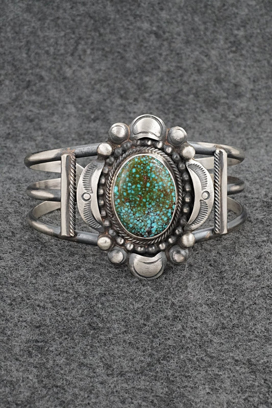 Turquoise & Sterling Silver Bracelet - Leslie Nez