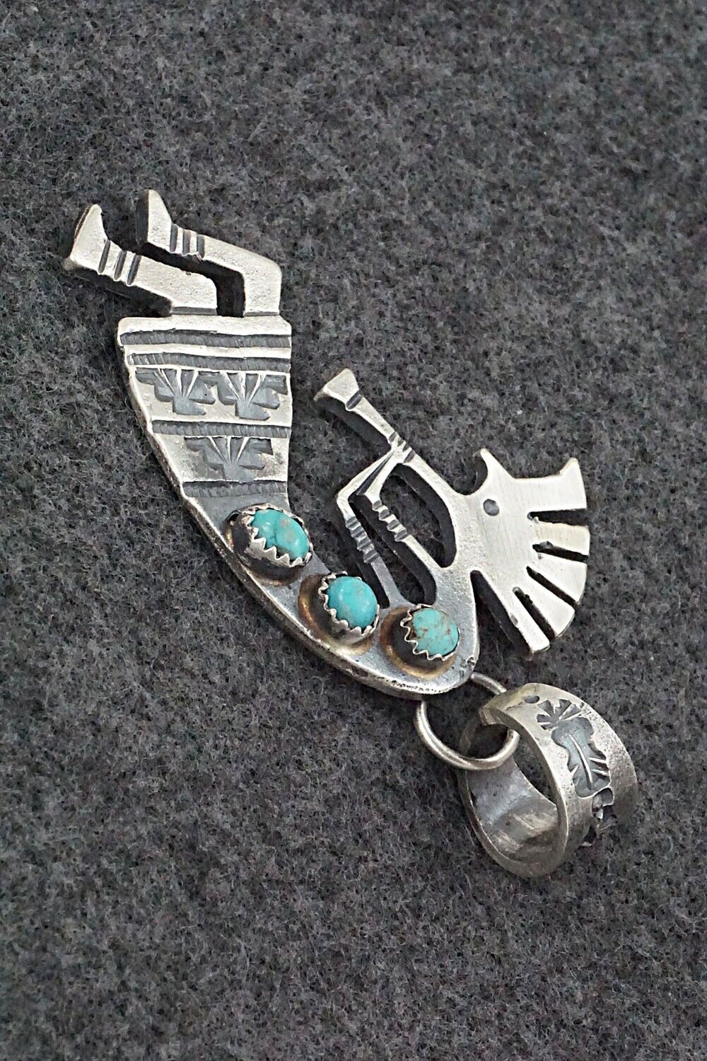 Turquoise & Sterling Silver Pendant - Eva & Linberg Billah