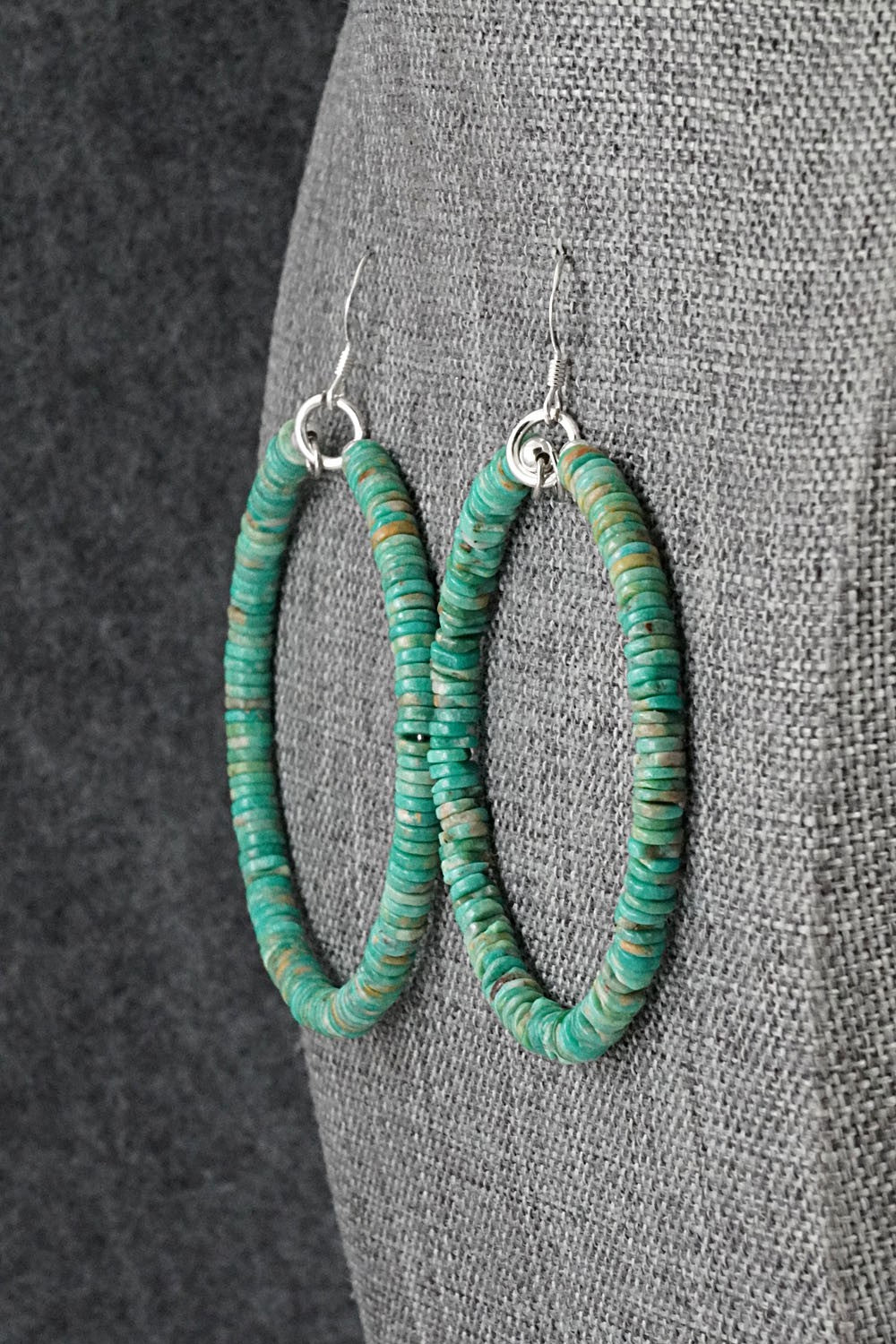 Turquoise & Sterling Silver Earrings - Doreen Jake
