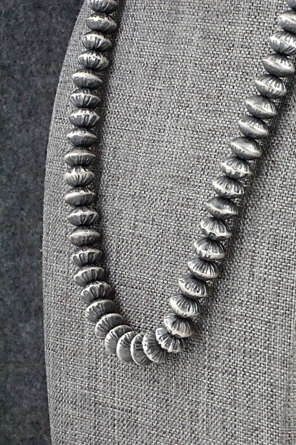 Sterling Silver Navajo Pearl Necklace 20" - Telisha Haley