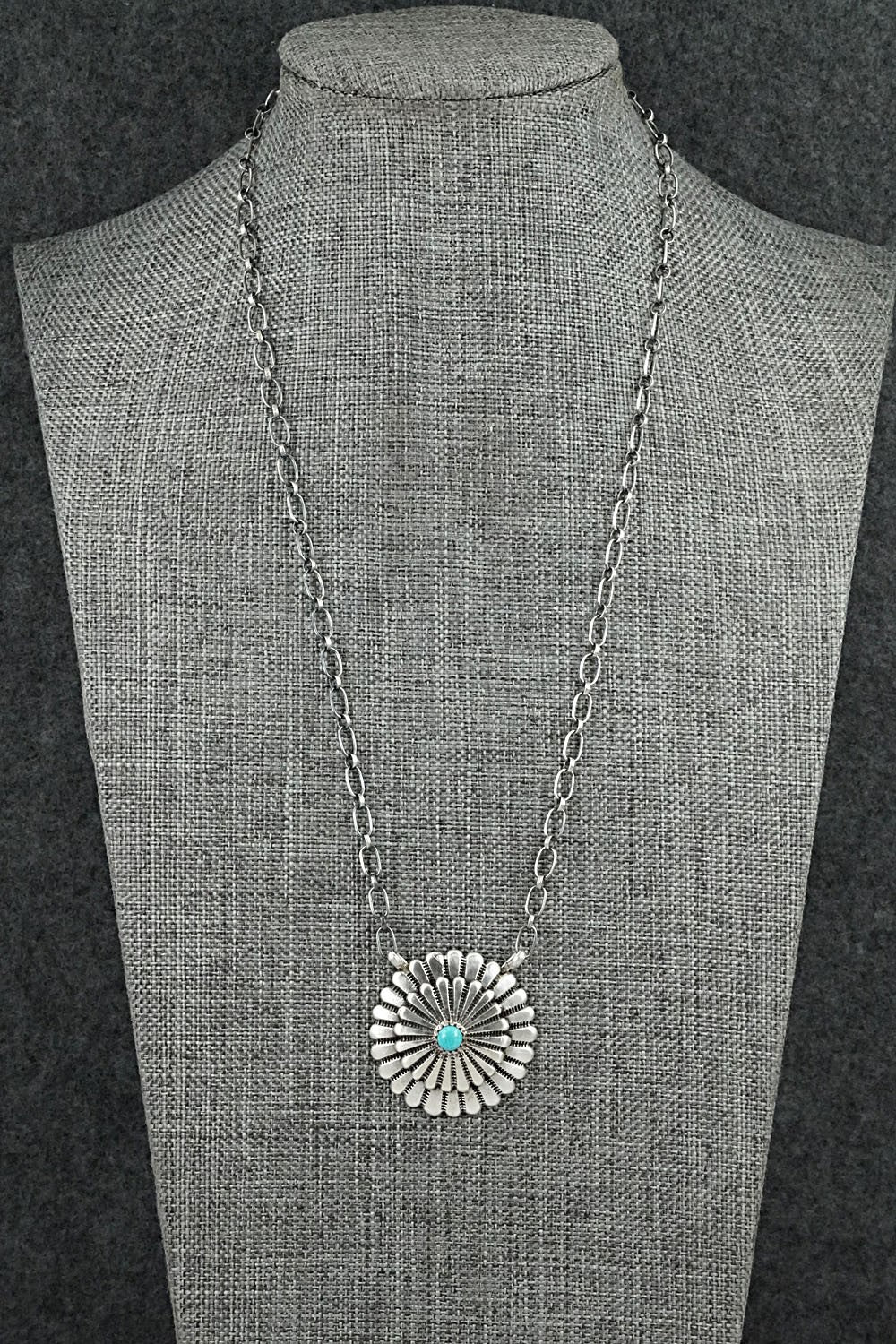 Turquoise & Sterling Silver Necklace - Sheldon Mariano