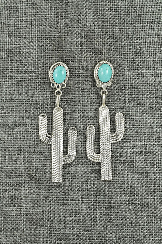 Turquoise & Sterling Silver Earrings - Annie Spencer