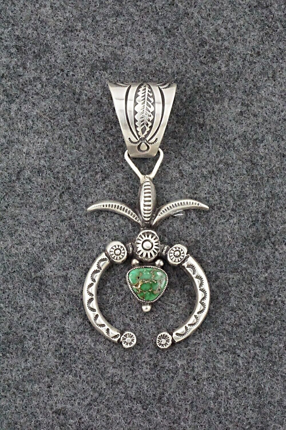 Turquoise & Sterling Silver Naja Pendant - Calvin Martinez